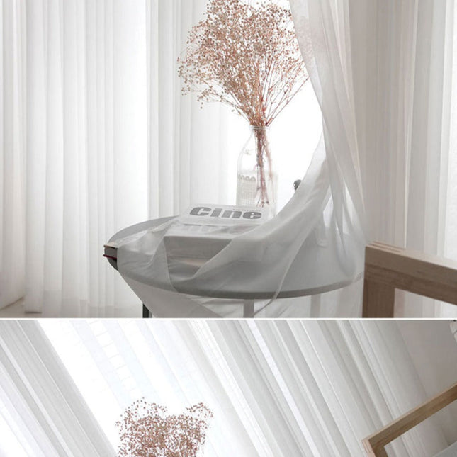 Hvidt let og luftigt gardin