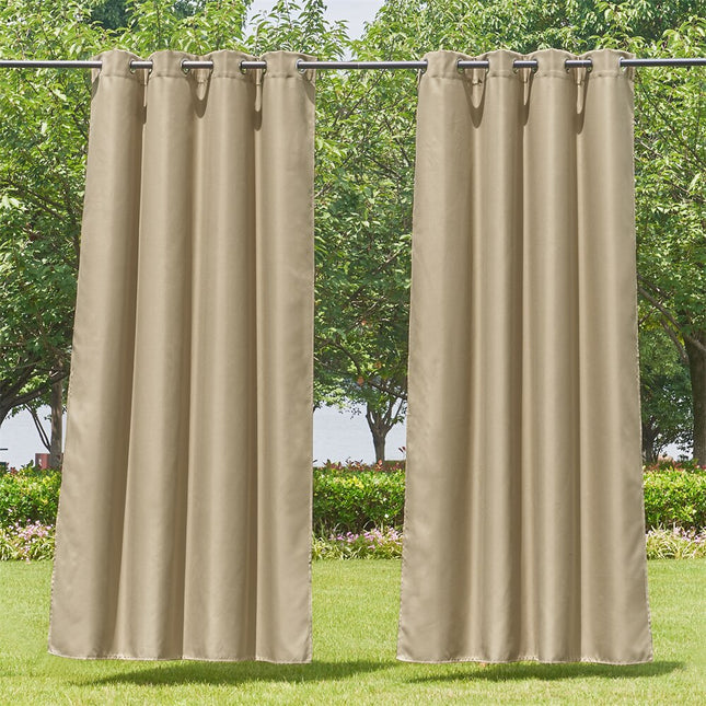 Udendørs gardin til terrasse med ringe