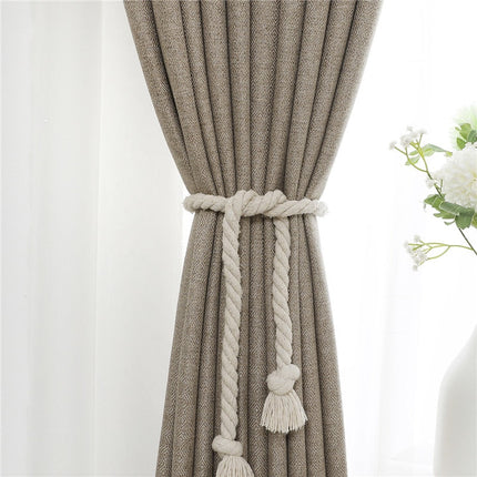 Mørk beige mørklægningsgardin til stuen