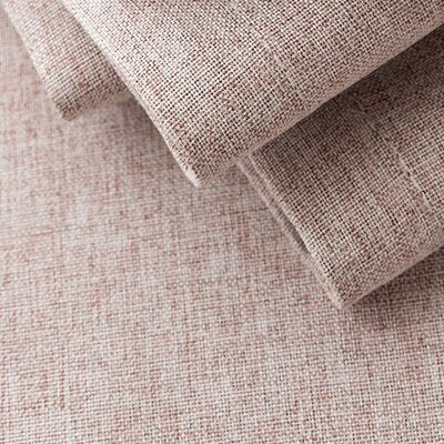 Laksefarvet mørklægningsgardin med hørstruktur