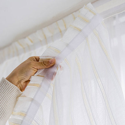 Let gardin med velcro og striber