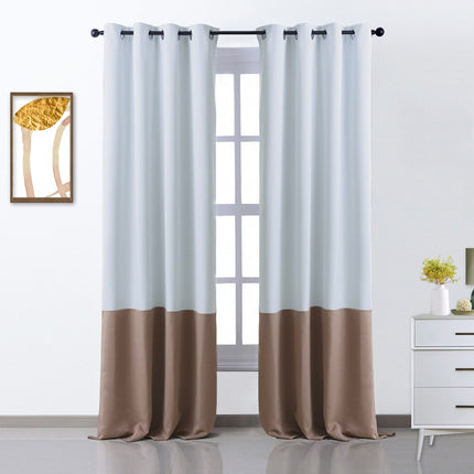 Tofarvet mørklægningsgardin med moderne design