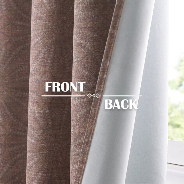 Mønstret mørklægningsgardin i vintage stil