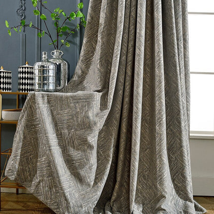 Mørklægningsgardin med meleret rustik tekstur