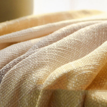 Moderne gardin med farveblok striber