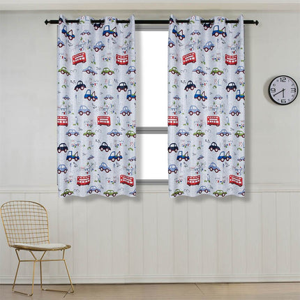 Mørklægningsgardin til børneværelse med køretøjer