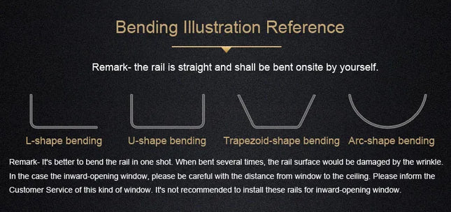 Fleksibel buet gardinskinne til loft