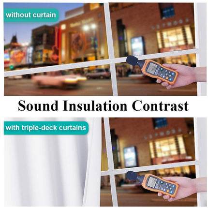 Termisk og lydisolerende mørklægningsgardin