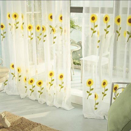 Let gardin broderet med solsikker