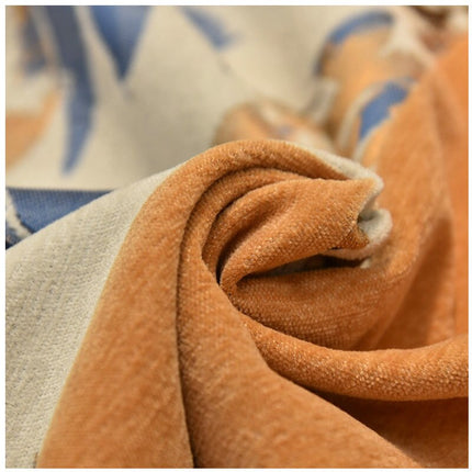 Mørklægningsgardin med botanisk bladmotiv