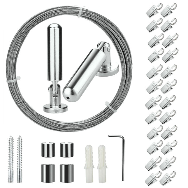 Komplet sæt til ophængning af gardinwire