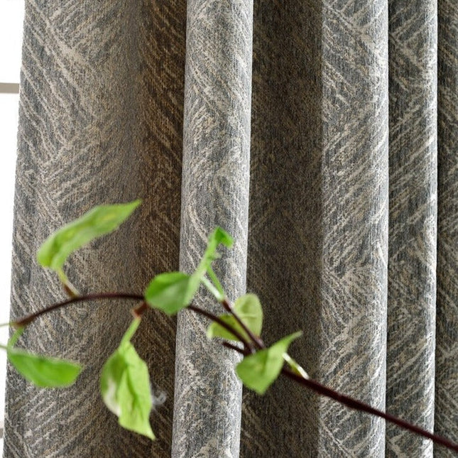 Mørklægningsgardin med meleret rustik tekstur