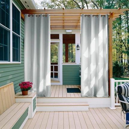 Brunt udendørs gardin med øjer