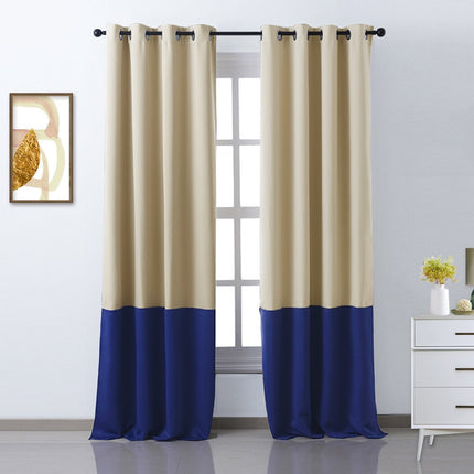 Tofarvet mørklægningsgardin med moderne design