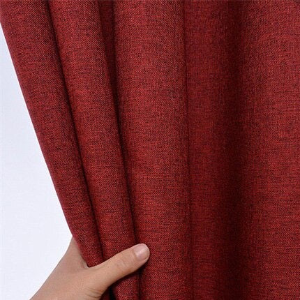 Rødt Diogo mørklægningsgardin med ringe