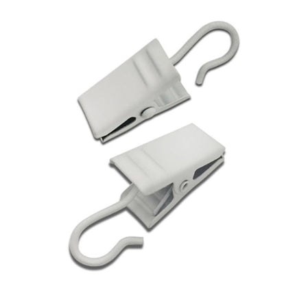 Gardinklemmer med kroge i metal