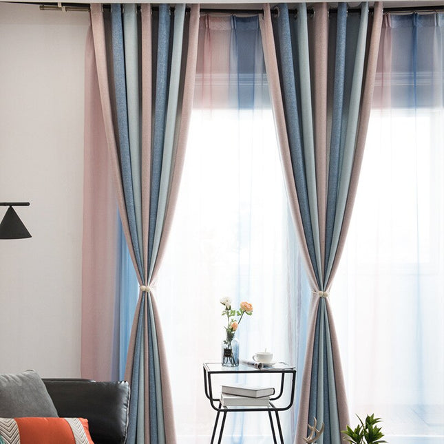 Moderne gardin med flot farvegradient