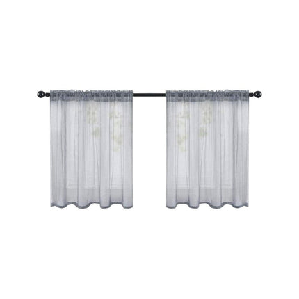 Kort og let køkkengardin i voile