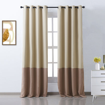 Tofarvet mørklægningsgardin med moderne design