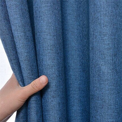 Moderne blåt gardin til stuen