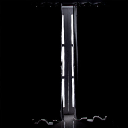 Vandtæt hvidt udendørsgardin med ringe