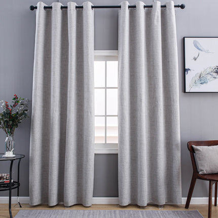 Lysegråt Erne mørklægningsgardin med struktur