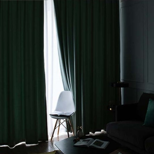 Mintgrønt mørklægningsgardin med fin struktur