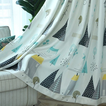 Mørklægningsgardin til børneværelse med skovdyr