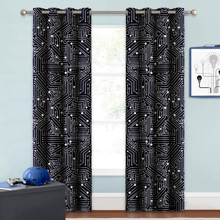 Gardin med printplade mønster