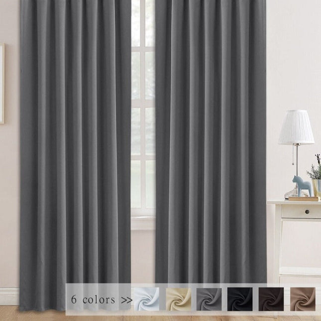 Lyst mørklægningsgardin med brede stropper