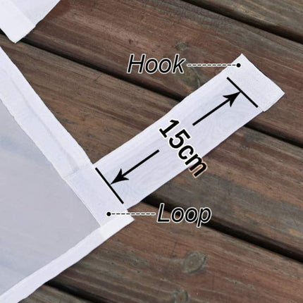 Let og gennemsigtigt udendørsgardin med øjer