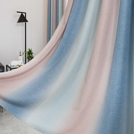 Moderne gardin med flot farvegradient