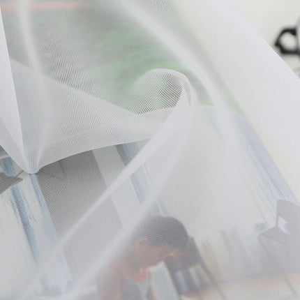 Klassisk hvidt gennemsigtigt gardin til stue