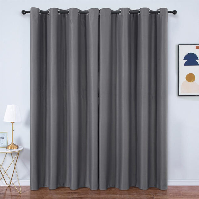 Ensfarvet mørklægningsgardin i antracitgrå