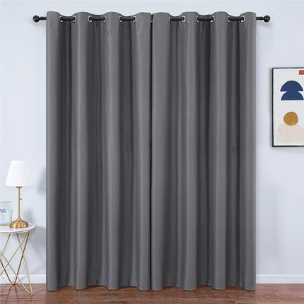 Ensfarvet mørklægningsgardin i antracitgrå