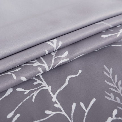 Udendørs gardin med grønt plantemotiv