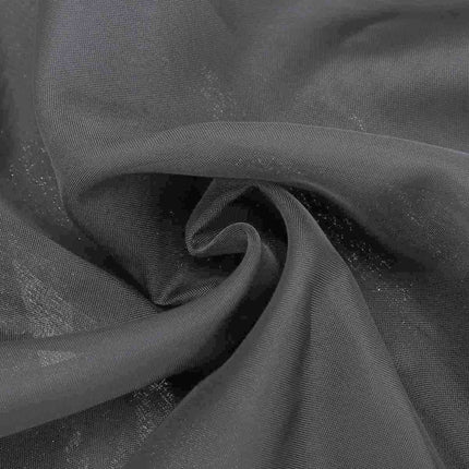 Mørkegråt transparent gardin med stropper