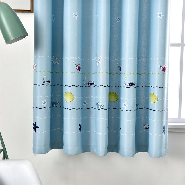 Børnegardin med fiskemotiv til piger