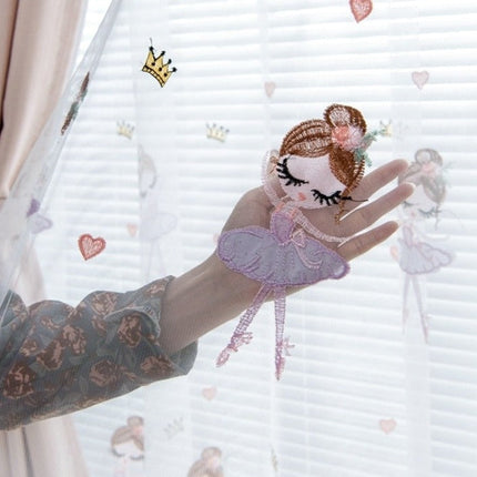 Børnegardin til piger med ballerinaer