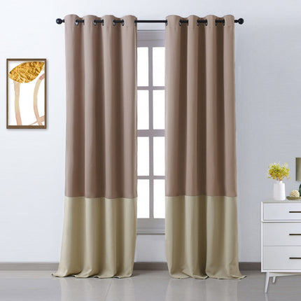 Tofarvet mørklægningsgardin med moderne design