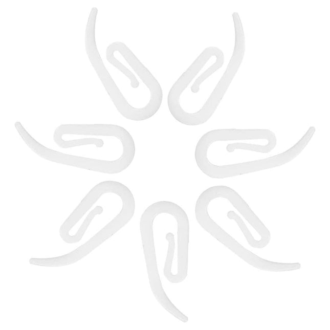 Hvide plastik gardinglidere med krog