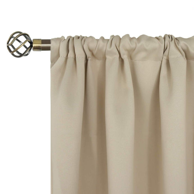 Beige udendørs gardin med løbegang