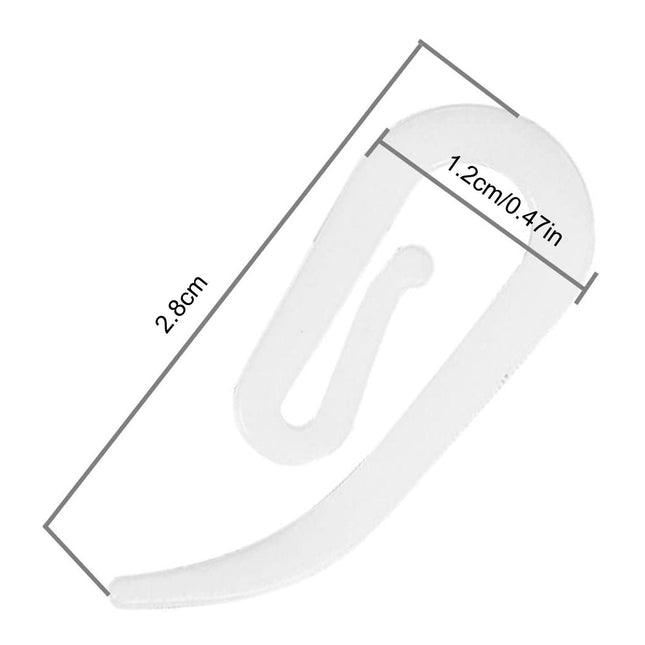 Hvide plastik gardinglidere med krog