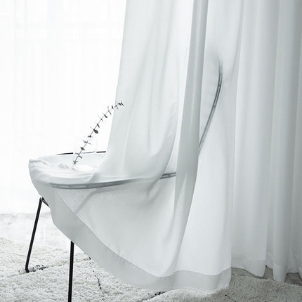 Enkelt og fint gennemsigtigt voile gardin