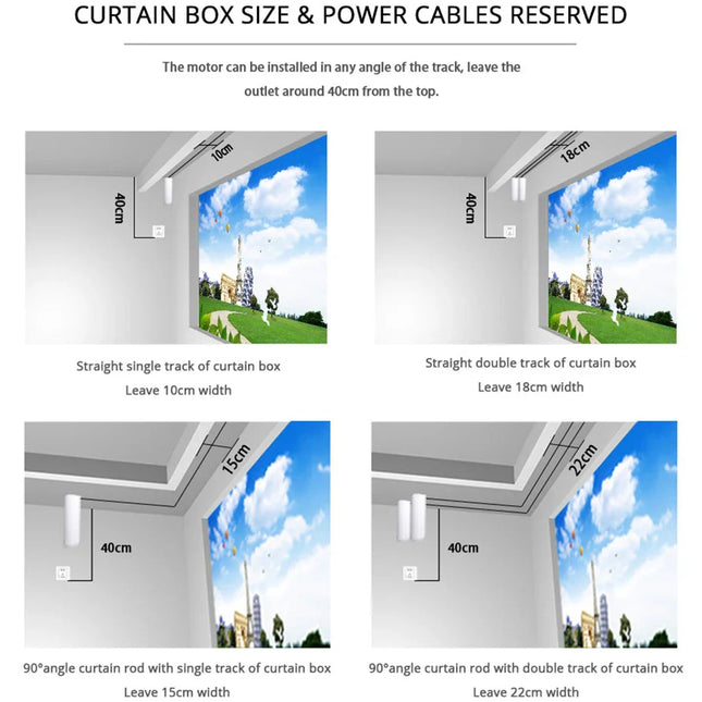 Motoriseret gardinskinne til smart home