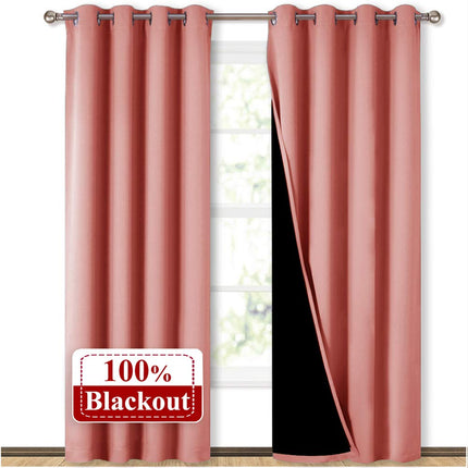 Termisk mørklægningsgardin i rosa