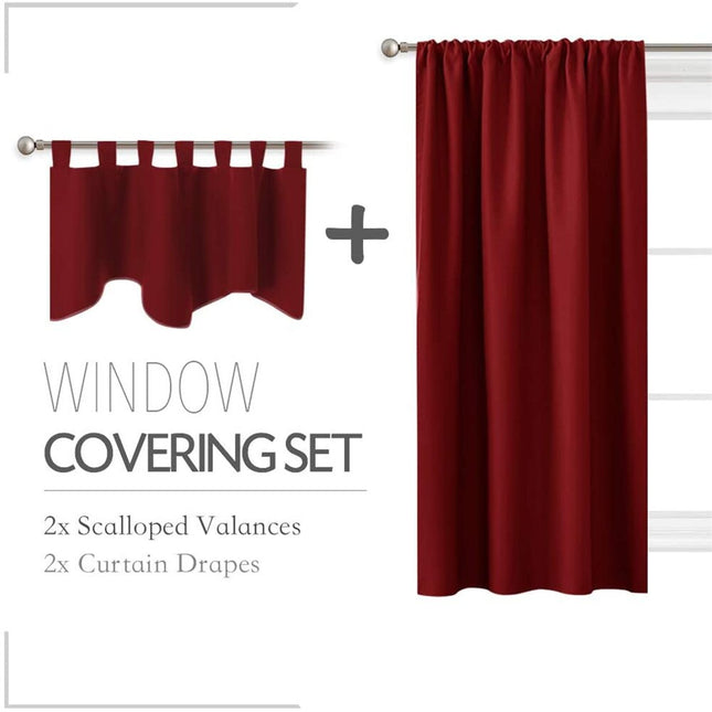 Mørklægningsgardin sæt med kappe til vindue