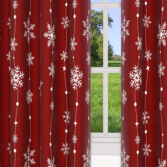 Julegardin med snefnug mønster