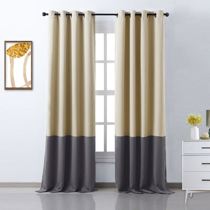 Tofarvet mørklægningsgardin med moderne design