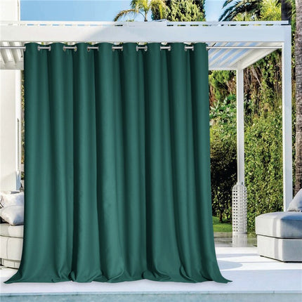 Vandafvisende udendørs gardin petrolgrøn